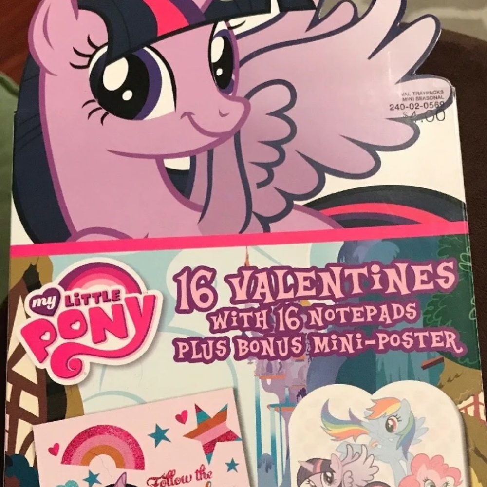 MY LITTLE PONY 16 Valentines w/Notepads, PostersX2